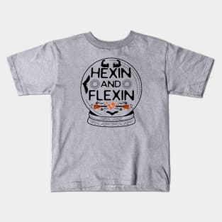 Hexin and Flexin - Halloween Funny Fitness Saying Gift Idea Kids T-Shirt